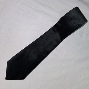 NOVEM Black Velvet 100% Polyester Hand Made Necktie Standard